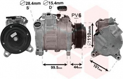 VAN WEZEL 0600k493 -  Компрессор, кондиционер